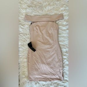 Bebe Dusty Pink Off the Shoulder Dress NWT